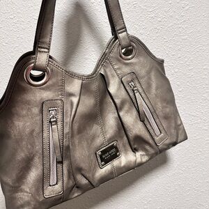 Nine West Y2K Silver Metallic shoulder Bag